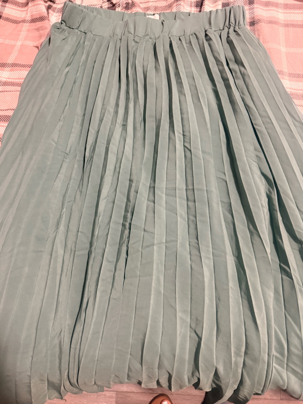 a new day Sage Green Pleated Maxi Skirt